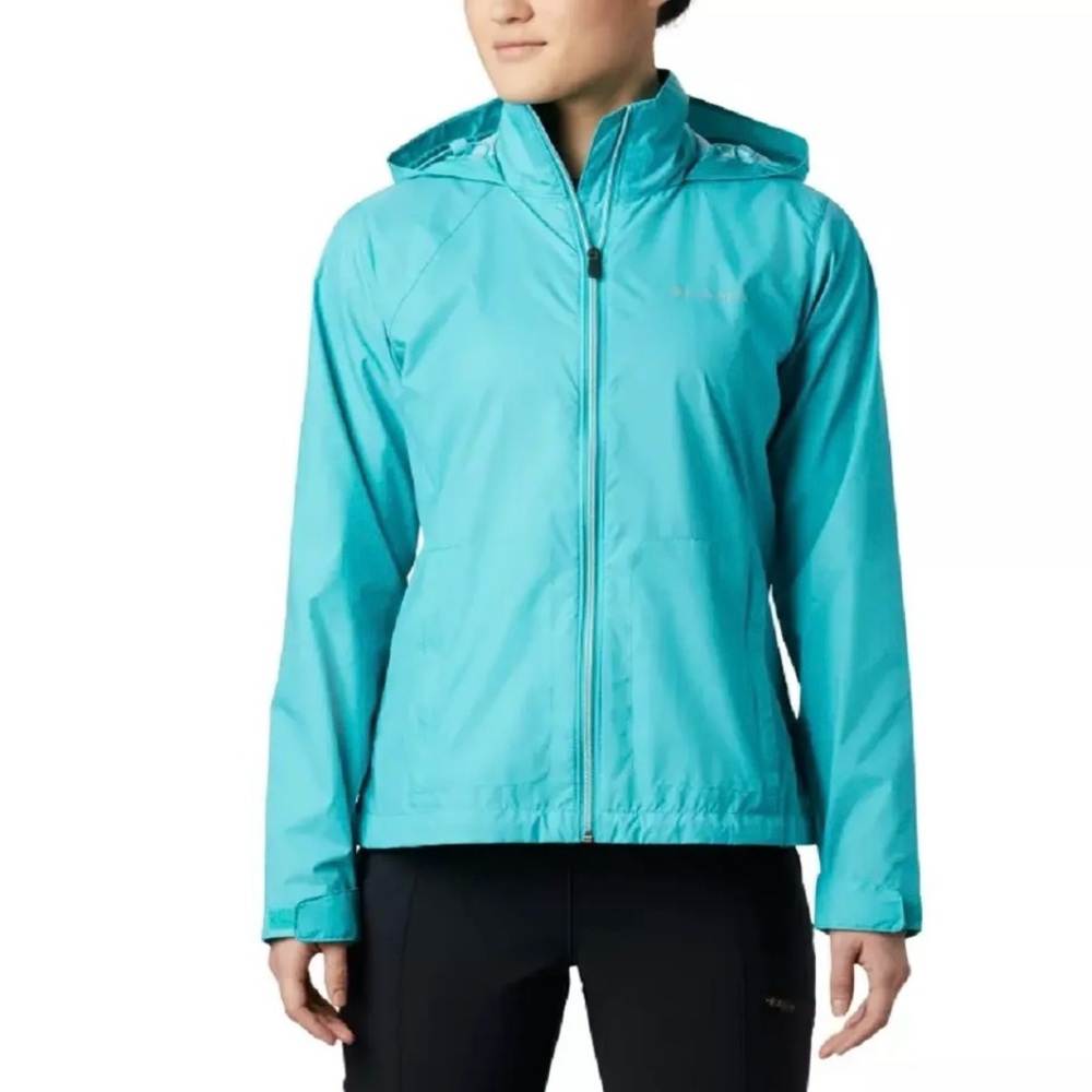 Columbia Women's Switchback III Jacket Miami Blue Hood Waterproof Sz S NWT